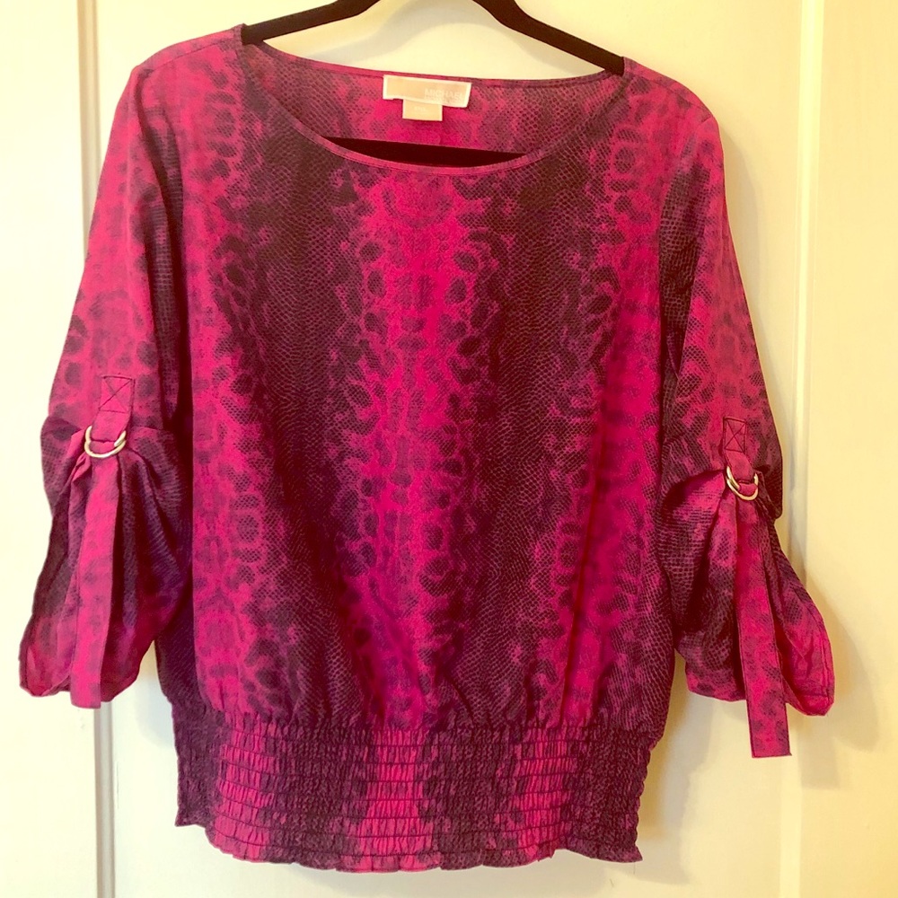 Michael Kors Animal Print Blouse (L)